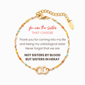 YOU'RE THE SISTER I CHOOSE ENAMEL INTERLOCKING BRACELET