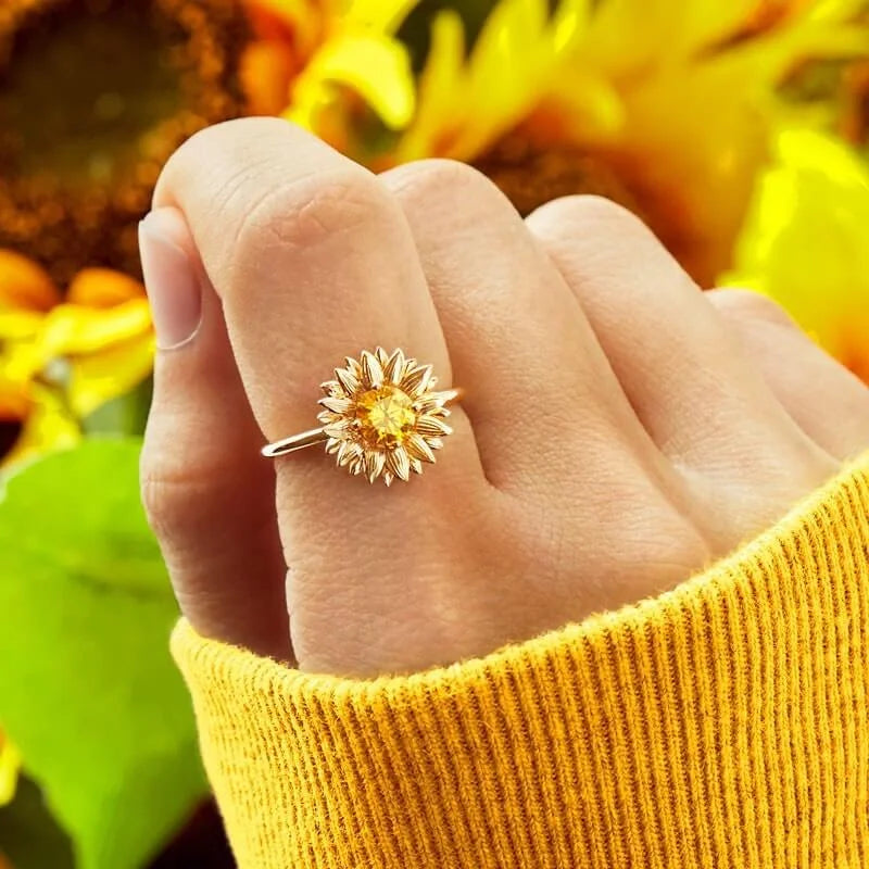 SUNFLOWER RING GOLD / SILVER