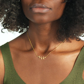 BE-LEAF IN YOURSELF LIKE I DO TREE LEAF NECKLACE