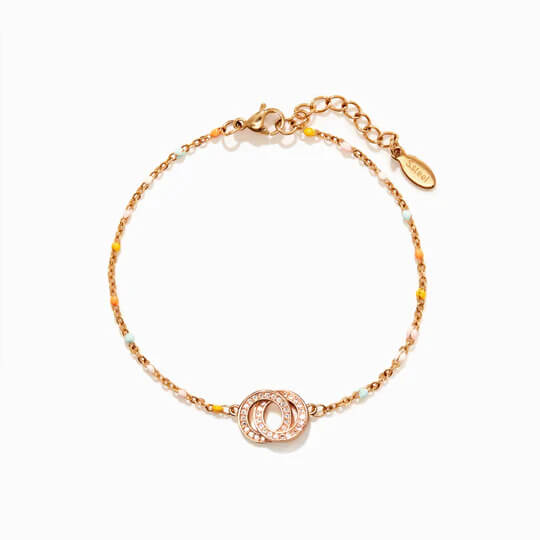 FOREVER FRIEND PAVÉ INTERLOCKING BRACELET