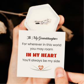 GRANDMOTHER & GRANDDAUGHTER ALWAYS BE MY SIDE V HEART RING