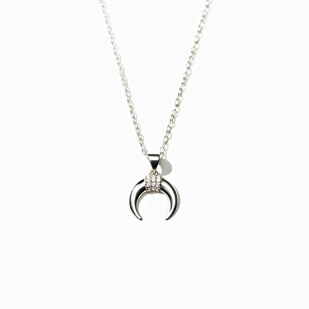 I LOVE YOU TO THE MOON AND BACK CRESCENT MOON NECKLACE