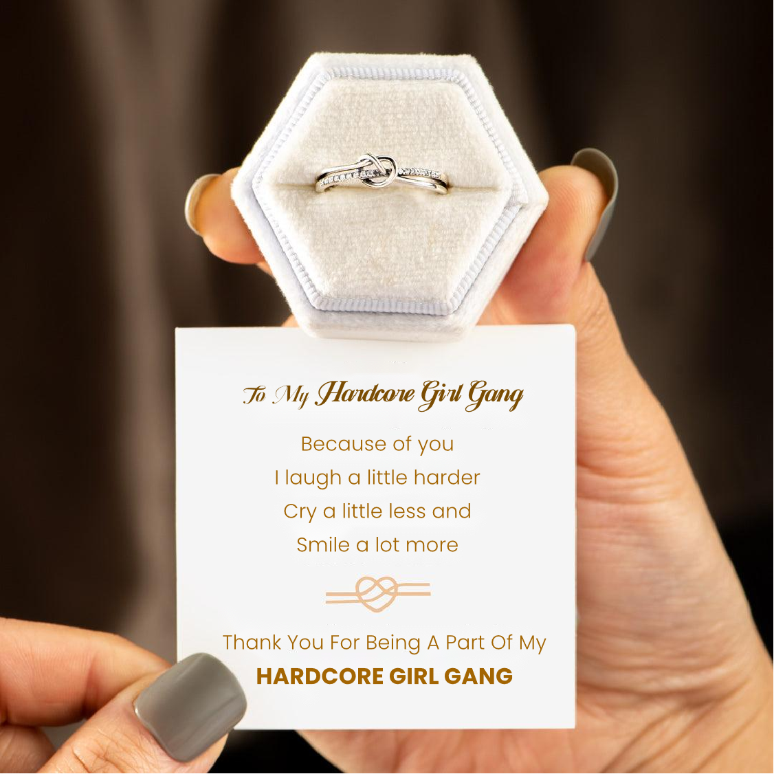 HARDCORE GIRL GANG DOUBLE BAND KNOT RING