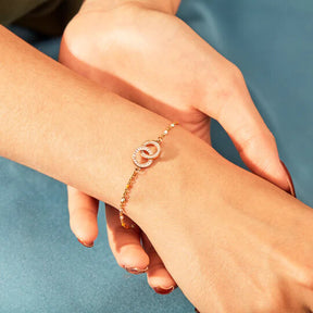 FOREVER FRIEND PAVÉ INTERLOCKING BRACELET