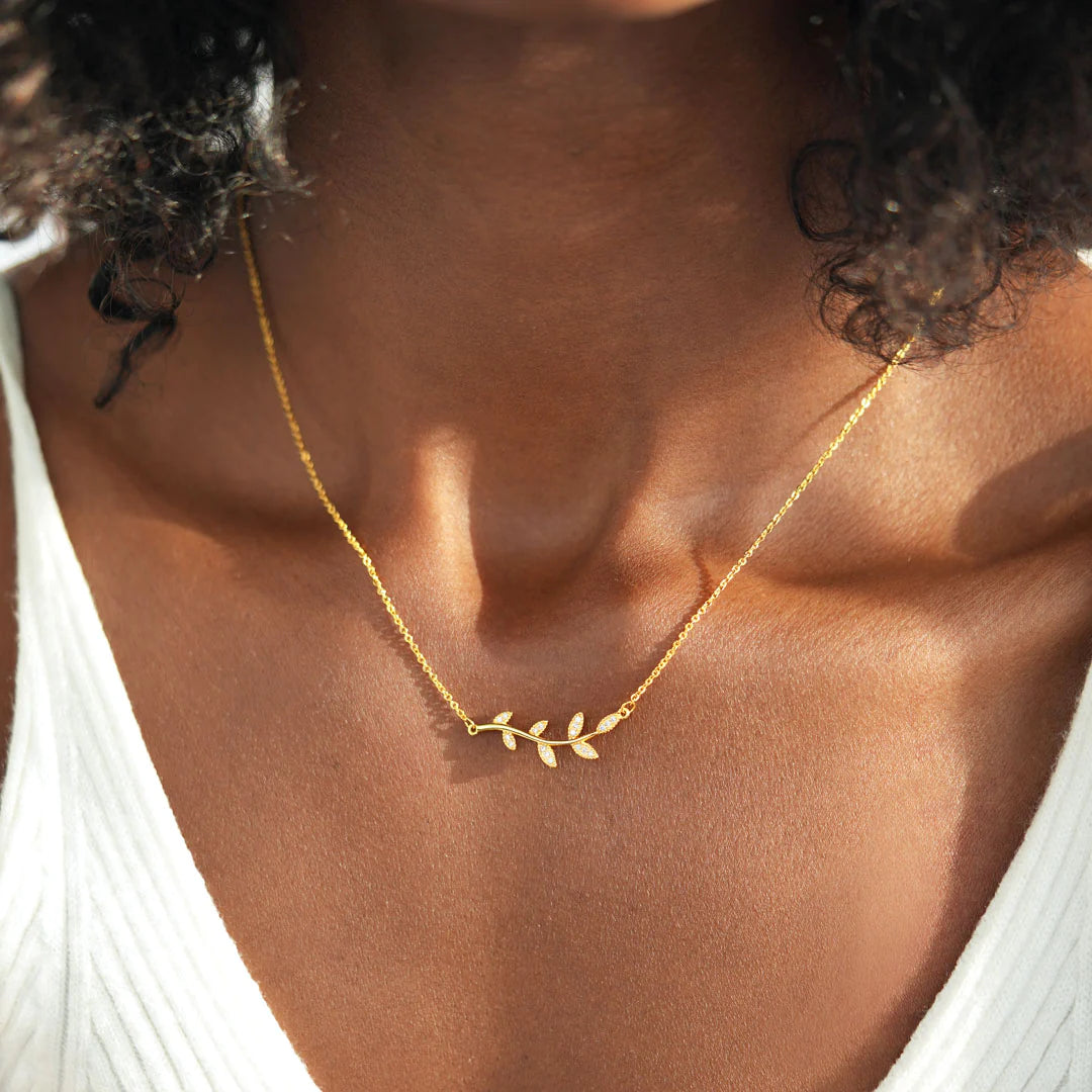 BE-LEAF IN YOURSELF LIKE I DO TREE LEAF NECKLACE