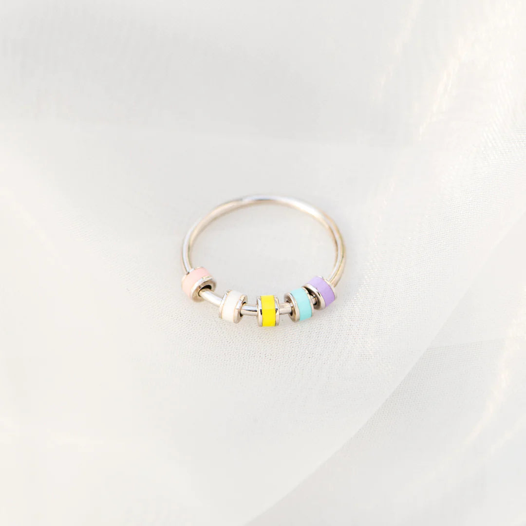 SPINNING ENAMEL FIDGET ANXIETY RING