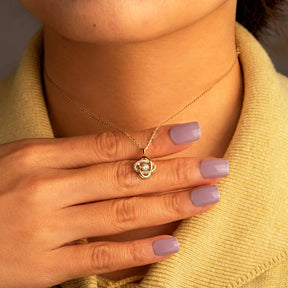 GRANDMOM & GRANDDAUGHTER FOREVER LINKED TOGETHER ETERNITY KNOT NECKLACE