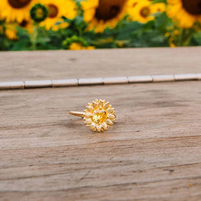 SUNFLOWER RING GOLD / SILVER