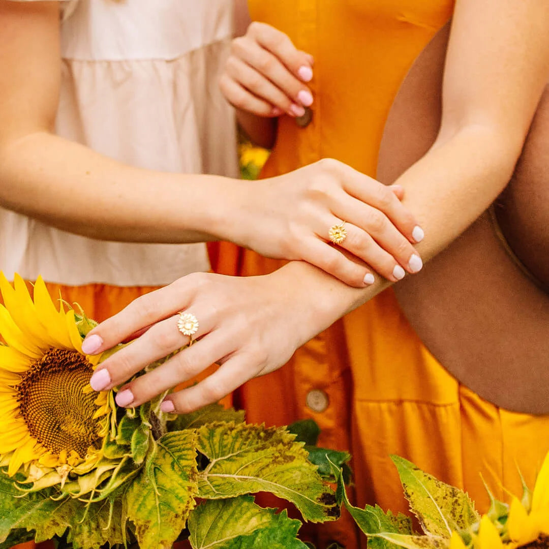 SUNFLOWER RING GOLD / SILVER