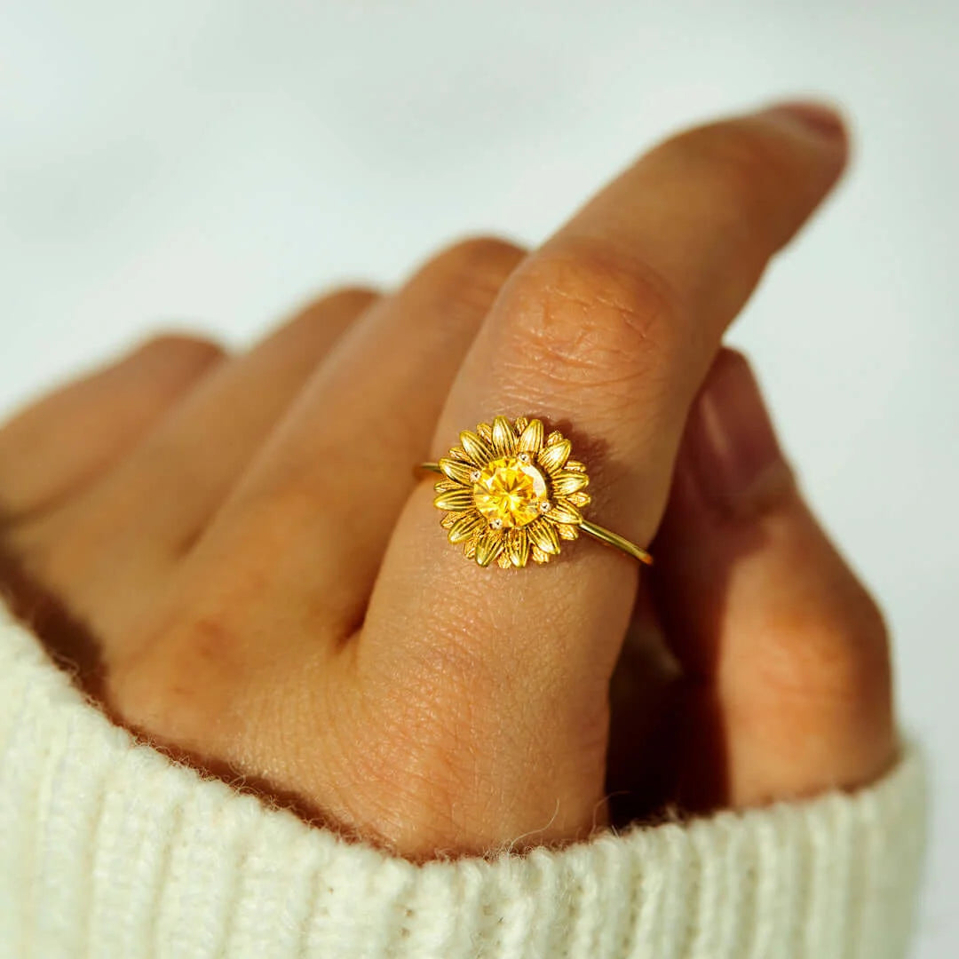 SUNFLOWER RING GOLD / SILVER