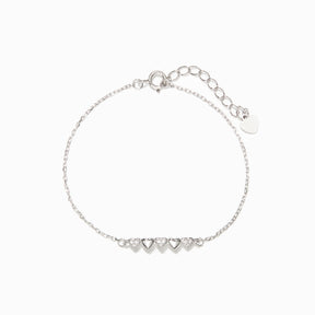 TRUE FRIENDS WILL NEVER PART TINY HEARTS BRACELET