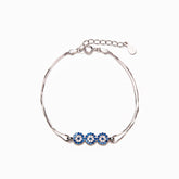 GOOD LUCK TRIPLE EVIL EYE BRACELET