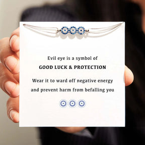 GOOD LUCK TRIPLE EVIL EYE BRACELET