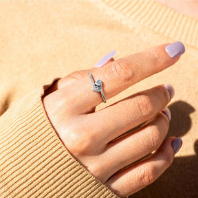 PROMISE RING FOR DAUGHTER TWO HEART RING