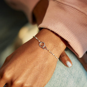 GRANDMOTHER & GRANDDAUGHTER BOND BRACELET IN SILVER / GOLD COLOR