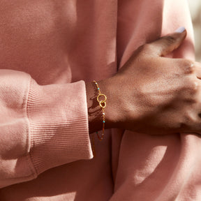 GRANDMOTHER & GRANDDAUGHTER BOND BRACELET IN SILVER / GOLD COLOR