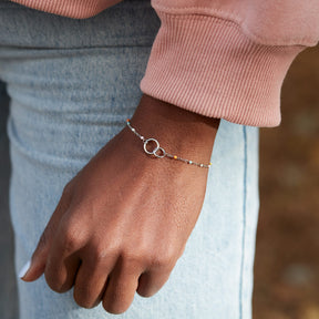 GRANDMOTHER & GRANDDAUGHTER BOND BRACELET IN SILVER / GOLD COLOR