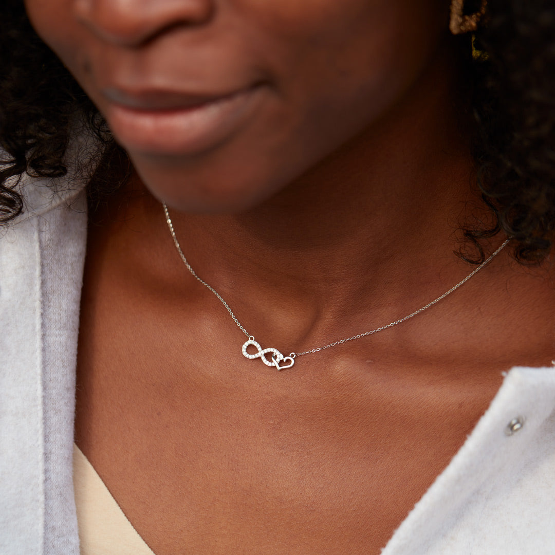 MOTHER & DAUGHTER INFINITY HEART NECKLACE